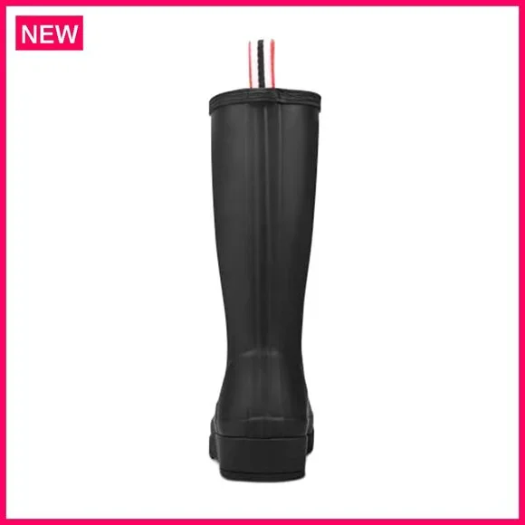 Knee-High Rain Boots Waterproof Rubber Flat Heel Casual Wear